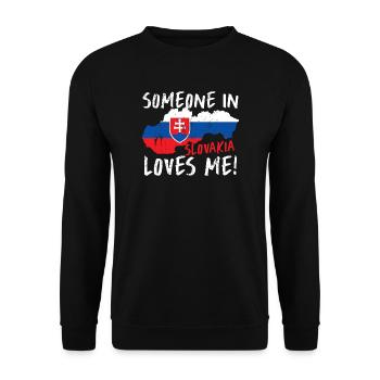 Slowakei - Unisex Pullover - Schwarz - Vorne - Alina (178cm) & Michal (187cm)