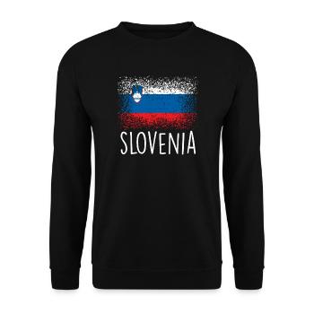 Slowenien - Unisex Pullover - Schwarz - Vorne - Alina (178cm) & Michal (187cm)