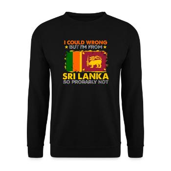 Sri Lanka - Unisex Pullover - Schwarz - Vorne - Alina (178cm) & Michal (187cm)