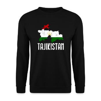 Tajikistan - Unisex Sweatshirt - black - Front - Alina (178cm) & Michal (187cm)