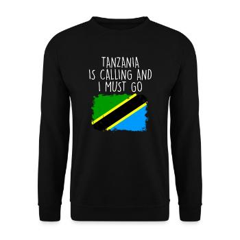 Tanzania - Unisex Sweatshirt - black - Front - Alina (178cm) & Michal (187cm)