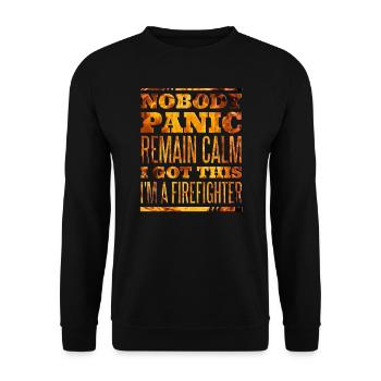 Firefighters Firefighter - Unisex Sweatshirt - black - Front - Alina (178cm) & Michal (187cm)