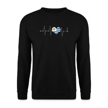 Uruguay - Unisex Pullover - Schwarz - Vorne - Alina (178cm) & Michal (187cm)