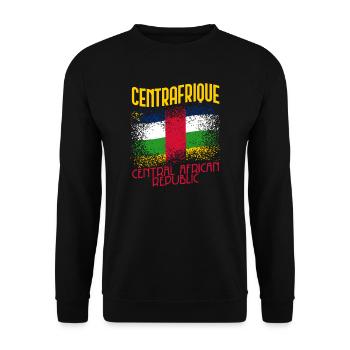 Central African Republic - Unisex Sweatshirt - black - Front - Alina (178cm) & Michal (187cm)