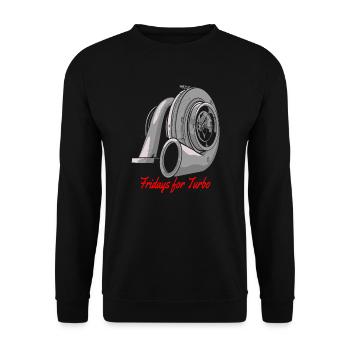 Fridays for Turbo - Unisex Sweatshirt - black - Front - Alina (178cm) & Michal (187cm)