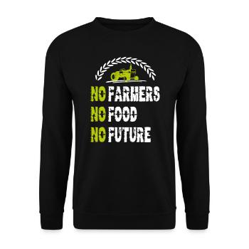 Pas d'agriculteurs, pas de nourriture, pas d'avenir - Sweat-shirt Unisexe - noir - Devant - Alina (178cm) & Michal (187cm)