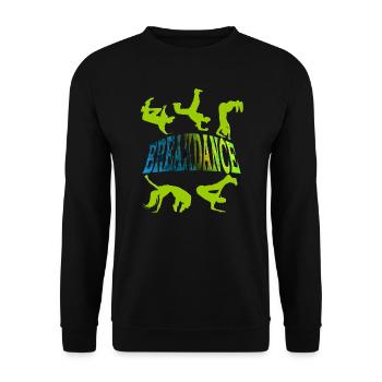 Breakdance - Unisex Sweatshirt - black - Front - Alina (178cm) & Michal (187cm)