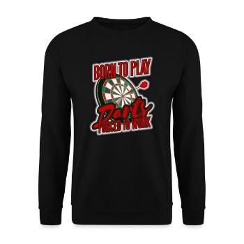 Né pour Dart - Sweat-shirt Unisexe - noir - Devant - Alina (178cm) & Michal (187cm)