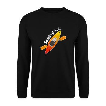 Kayaking Paddle It Out - Unisex Sweatshirt - black - Front - Alina (178cm) & Michal (187cm)