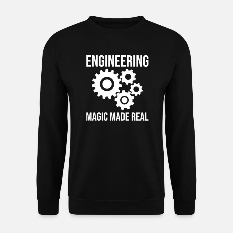 Engineer Funny - Engineering Magic realisiert - Unisex Pullover - Schwarz
