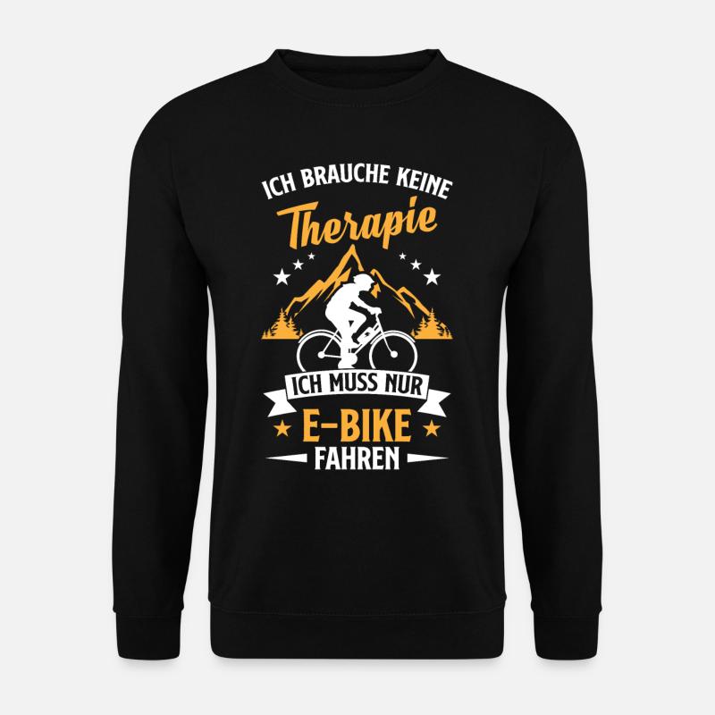 E Bike MTB Spruch Elektro Fahrrad Geschenk - Unisex Pullover - Schwarz