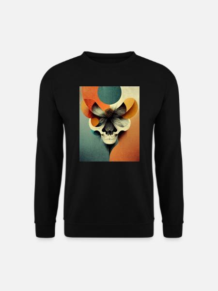 Skull Bauhaus vintage style v012 - Unisex Sweatshirt - black
