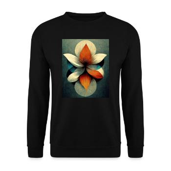 Flower bauhaus Style Vintage - Sweat-shirt Unisexe - noir - Devant - Alina (178cm) & Michal (187cm)