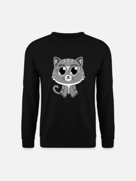 Chat gris - Sweat-shirt Unisexe - noir