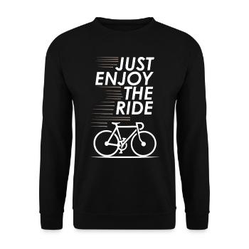 Just Enjoy The Ride - Unisex Pullover - Schwarz - Vorne - Alina (178cm) & Michal (187cm)
