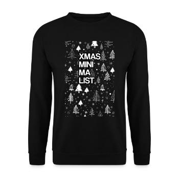 XMAS Minimalist - Unisex Sweatshirt - black - Front - Alina (178cm) & Michal (187cm)