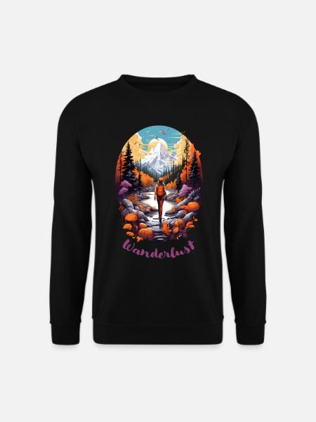 Wandern - Frau 2 - Unisex Pullover - Schwarz