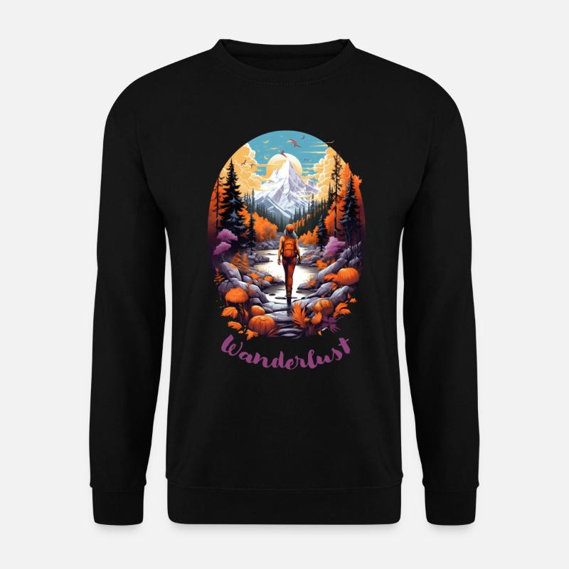 Wandern - Frau 2 - Unisex Pullover - Schwarz