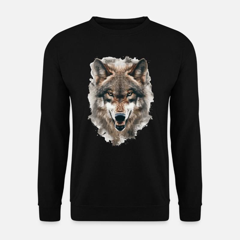Hunting Hunter Wolf - Unisex Sweatshirt - black