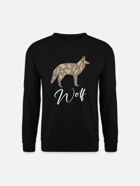 Wolf Geometric - Unisex Sweatshirt - black