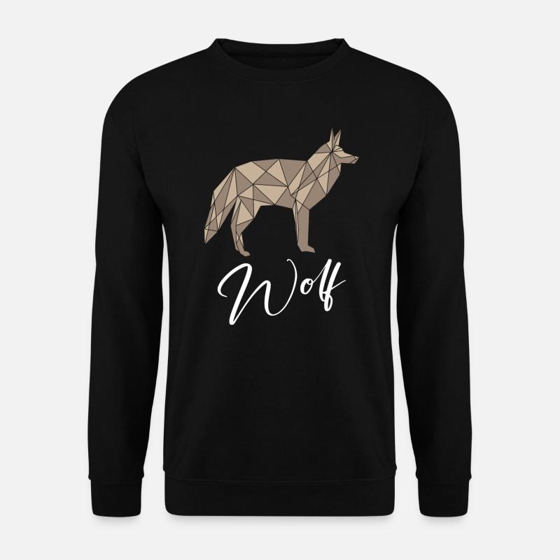 Wolf Geometric - Unisex Sweatshirt - black