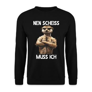Meerkat mongoose mongoose I have to fuck - Unisex Sweatshirt - black - Front - Alina (178cm) & Michal (187cm)