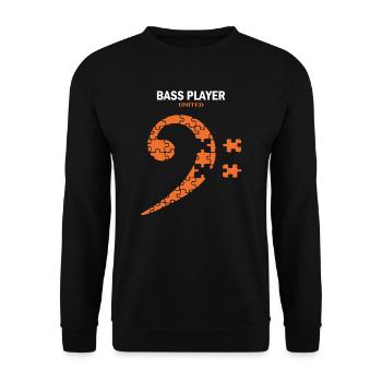 Autism T Shirt Bass Player United - Unisex Sweatshirt - black - Front - Alina (178cm) & Michal (187cm)
