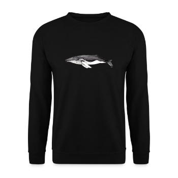 Buckelwal - Buckelwal - Jubarte - Unisex Pullover - Schwarz - Vorne - Alina (178cm) & Michal (187cm)