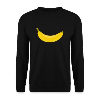 banane - Sweat-shirt Unisexe - noir - Devant - Alina (178cm) & Michal (187cm)