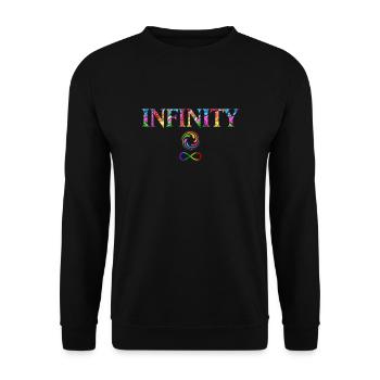 Infinity Swirl Rainbow Infinity Stones - Unisex Sweatshirt - black - Front - Alina (178cm) & Michal (187cm)