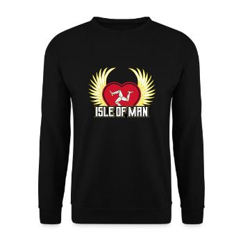 Isle Of Man - Unisex Sweatshirt - black - Front - Alina (178cm) & Michal (187cm)