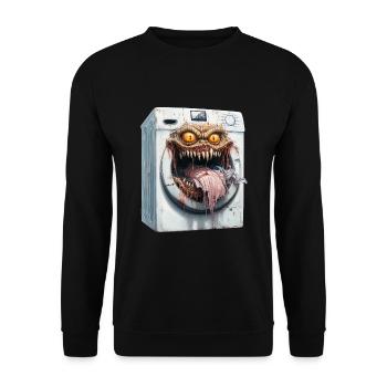 Demonic Washing Machine - Unisex Sweatshirt - black - Front - Alina (178cm) & Michal (187cm)