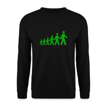 Green Males Pursuit Gift Gift Idea - Unisex Sweatshirt - black - Front - Alina (178cm) & Michal (187cm)