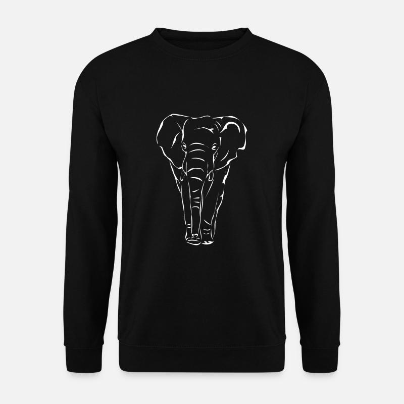 Elephant white - Unisex Sweatshirt - black