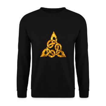 Keltischer Knoten - Unisex Pullover - Schwarz - Vorne - Alina (178cm) & Michal (187cm)