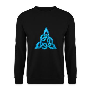 Keltischer Knoten - Unisex Pullover - Schwarz - Vorne - Alina (178cm) & Michal (187cm)
