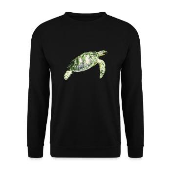 Tortue aquatique - Sweat-shirt Unisexe - noir - Devant - Alina (178cm) & Michal (187cm)