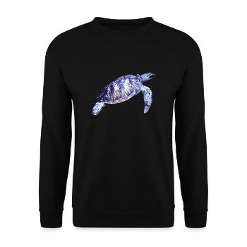 Tortue aquatique - Sweat-shirt Unisexe - noir - Devant - Alina (178cm) & Michal (187cm)