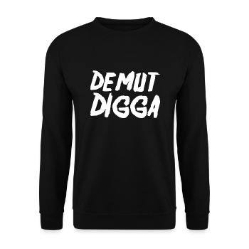 Demut Digga - Unisex Pullover - Schwarz - Vorne - Alina (178cm) & Michal (187cm)