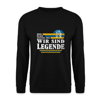 Braunschweig Fußball Aufstieg 2022 - Unisex Pullover - Schwarz - Vorne - Alina (178cm) & Michal (187cm)
