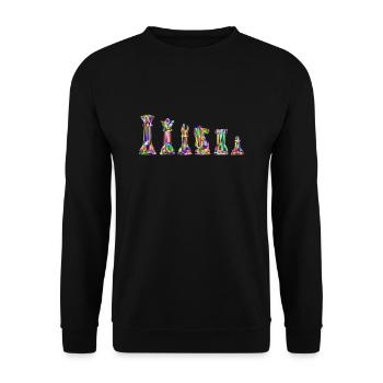 chess - Unisex Sweatshirt - black - Front - Alina (178cm) & Michal (187cm)