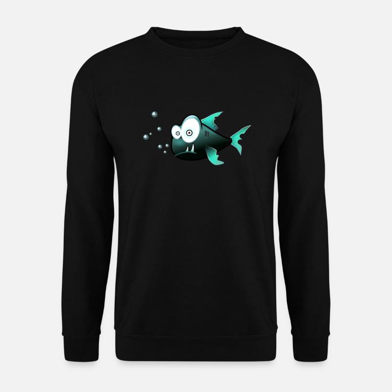 Confused fish - Unisex Sweatshirt - black