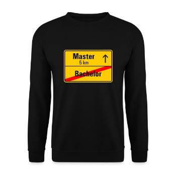 Ortsausgangsschild Bachelor Master - Sweat-shirt Unisexe - noir - Devant - Alina (178cm) & Michal (187cm)