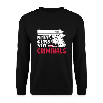 Protect Guns Not Criminal - Unisex Sweatshirt - black - Front - Alina (178cm) & Michal (187cm)