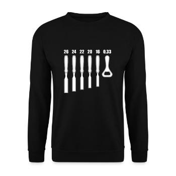 Carpenter Carpenter Chisel Bottle Opener - Unisex Sweatshirt - black - Front - Alina (178cm) & Michal (187cm)