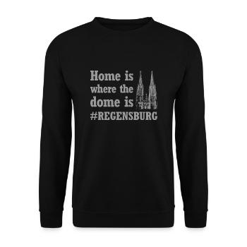 Home is where the dome is - Regensburg - Unisex Sweatshirt - black - Front - Alina (178cm) & Michal (187cm)