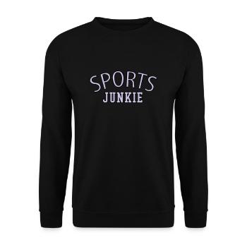 Sports junkie is looking addicted to fitness gym - Unisex Sweatshirt - black - Front - Alina (178cm) & Michal (187cm)