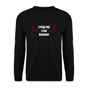 j'peux pas Régisseur cadeau - Sweat-shirt Unisexe - noir - Devant - Alina (178cm) & Michal (187cm)