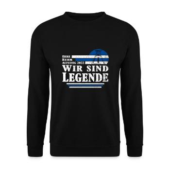 Schalke Fußball Aufstieg 2022 - Unisex Pullover - Schwarz - Vorne - Alina (178cm) & Michal (187cm)