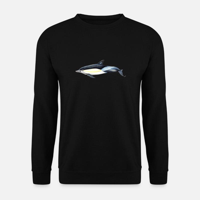 Gemeiner Delphin - Gemeiner Delfin - Delfin gemeinsam - Unisex Pullover - Schwarz